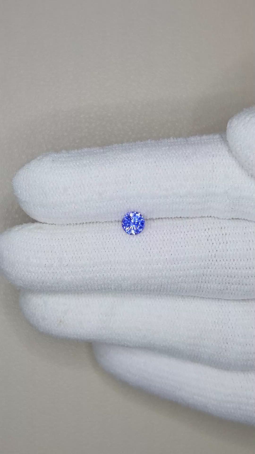 0.40 Ct. Blue Sapphire from Ceylon (Sri Lanka) Size Video