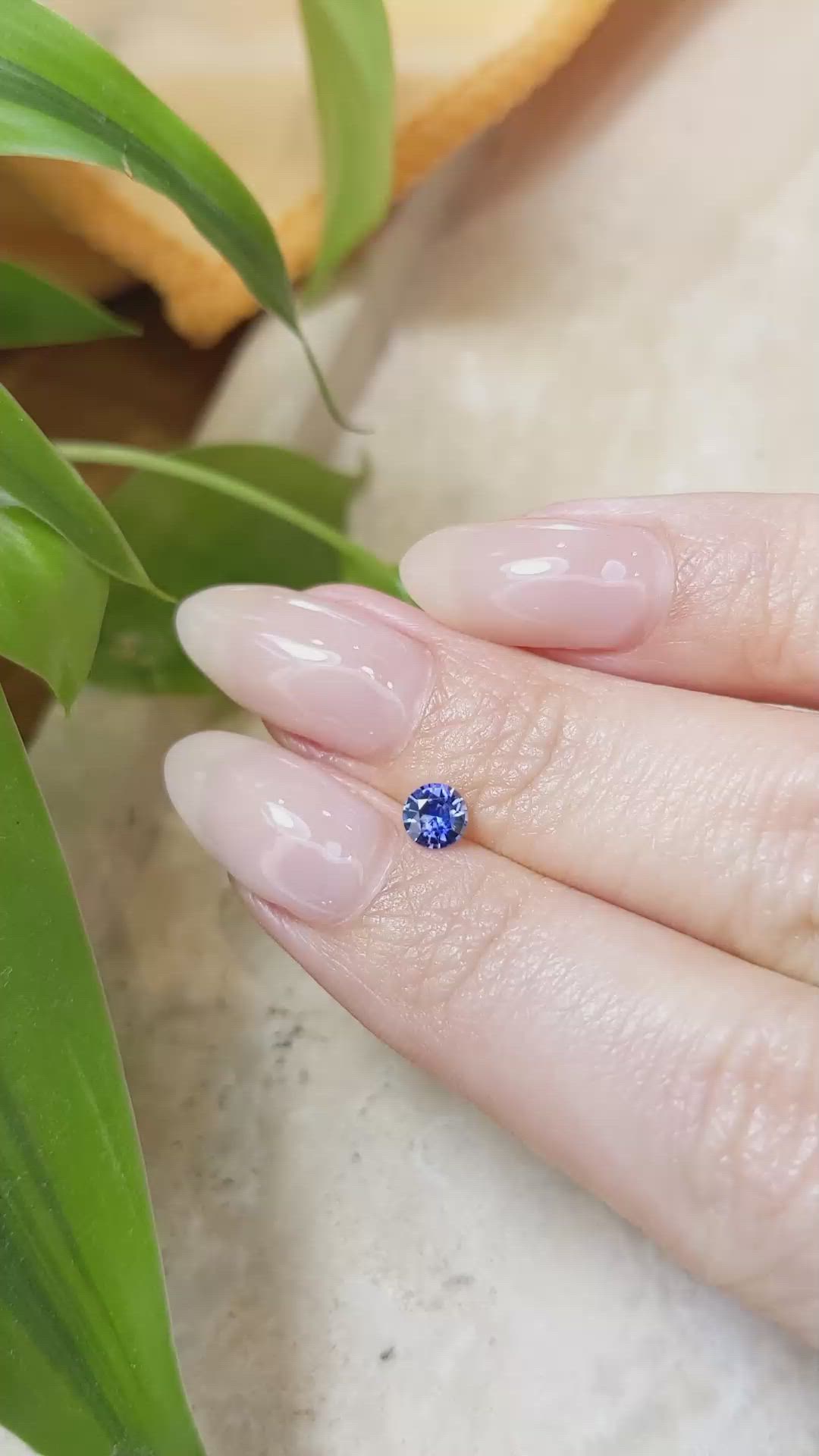 0.40 Ct. Blue Sapphire from Ceylon (Sri Lanka) Size Video