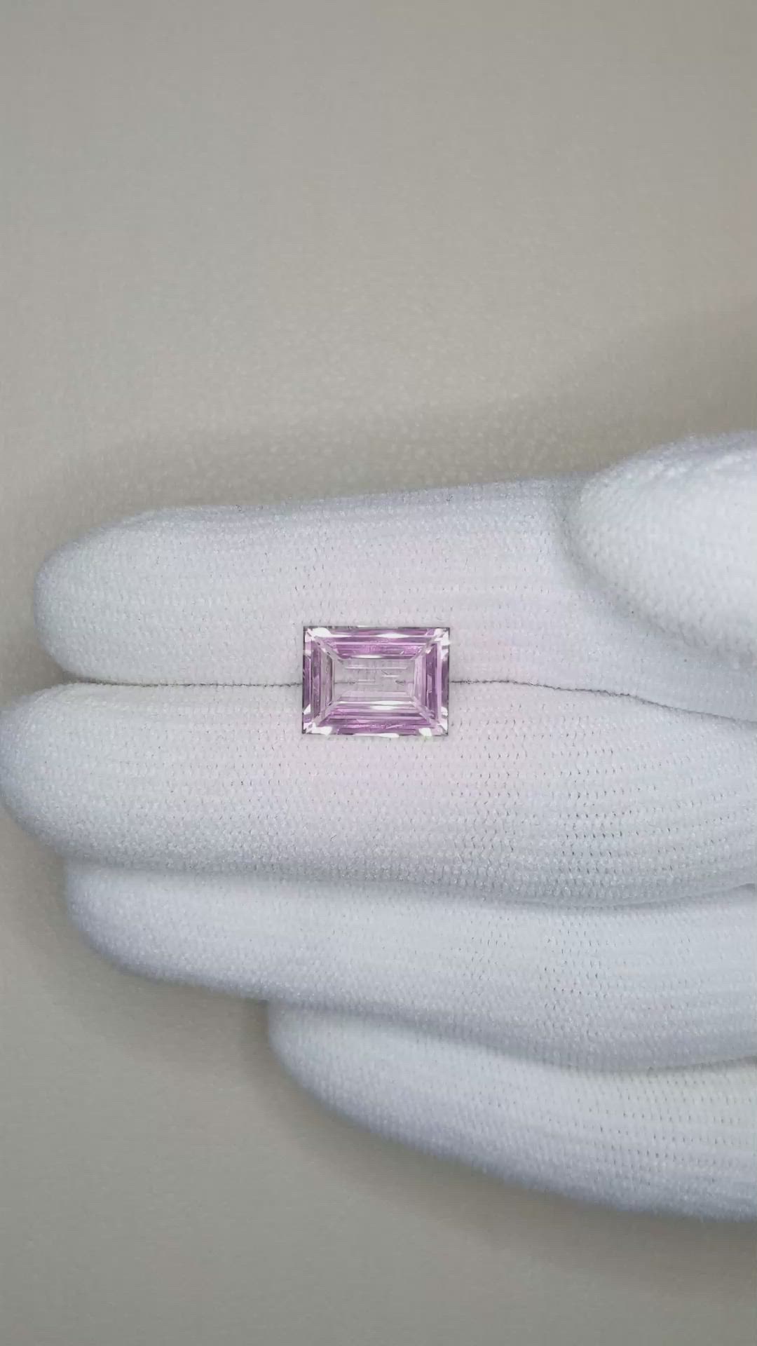4.03 Ct. Pink Sapphire from Ceylon (Sri Lanka) Size Video