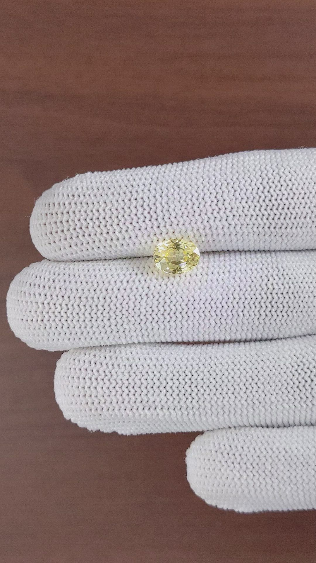 2.40 Ct. Yellow Sapphire from Ceylon (Sri Lanka) Size Video