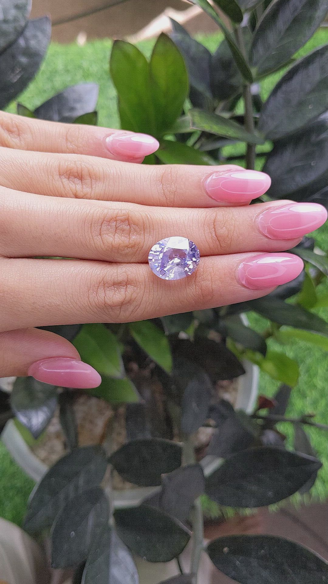 11.07 Ct. Purple Sapphire from Ceylon (Sri Lanka) Size Video