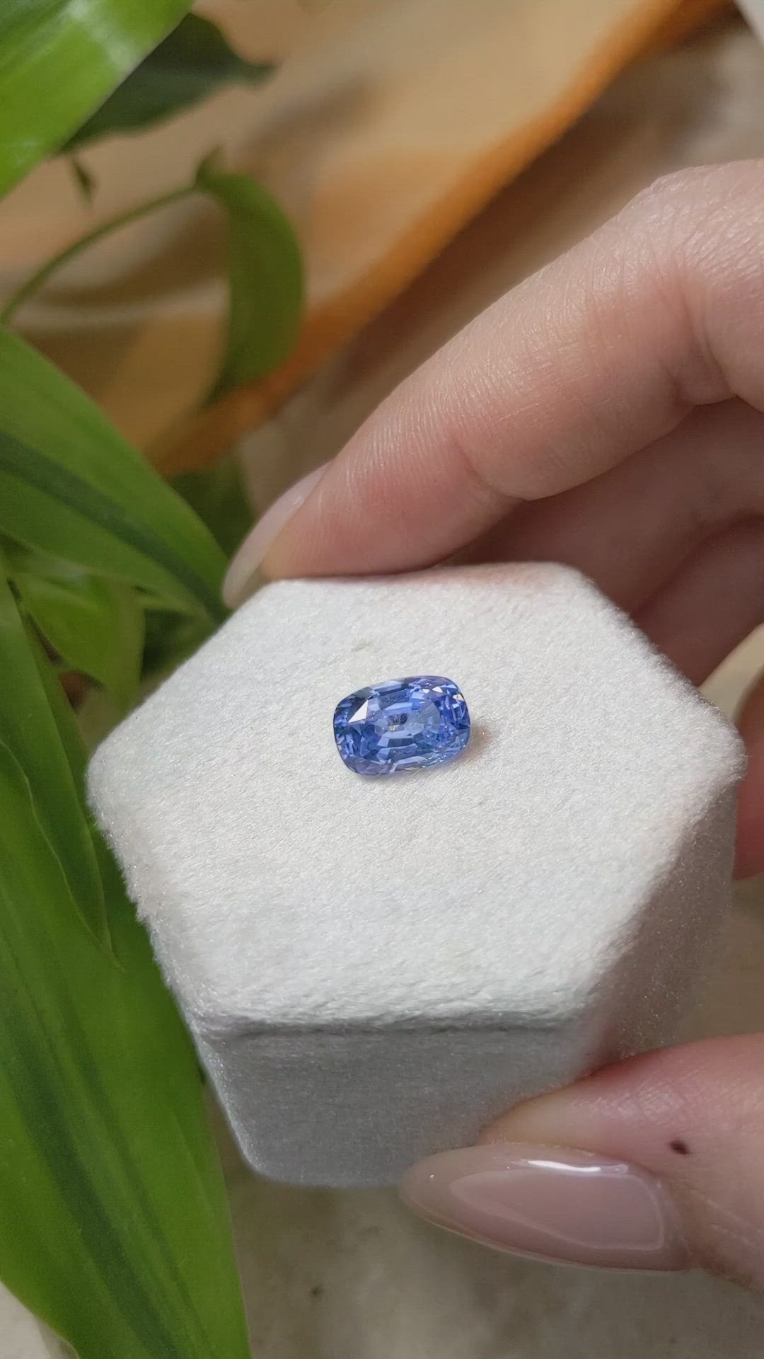 3.61 Ct. Blue Sapphire from Ceylon (Sri Lanka) Size Video