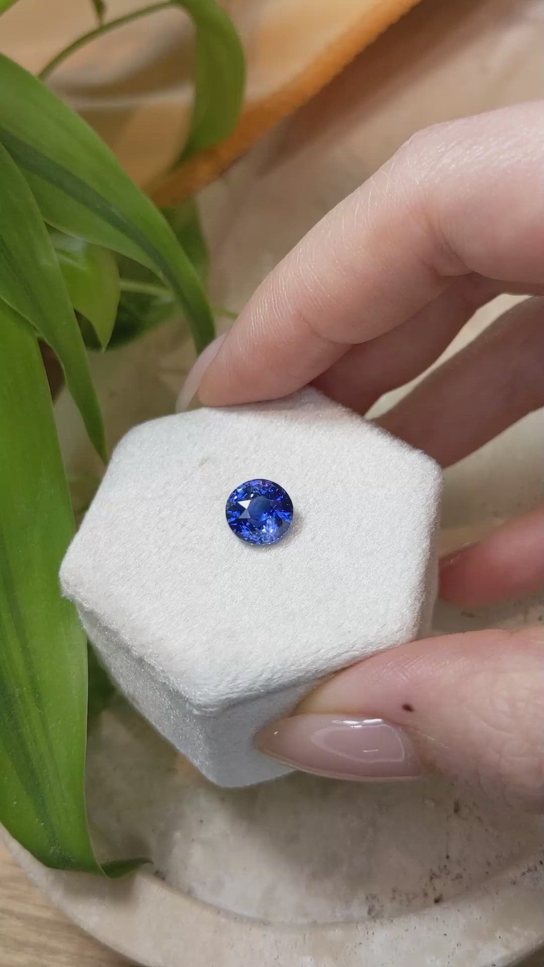 3.04 Ct. Blue Sapphire from Ceylon (Sri Lanka) Size Video