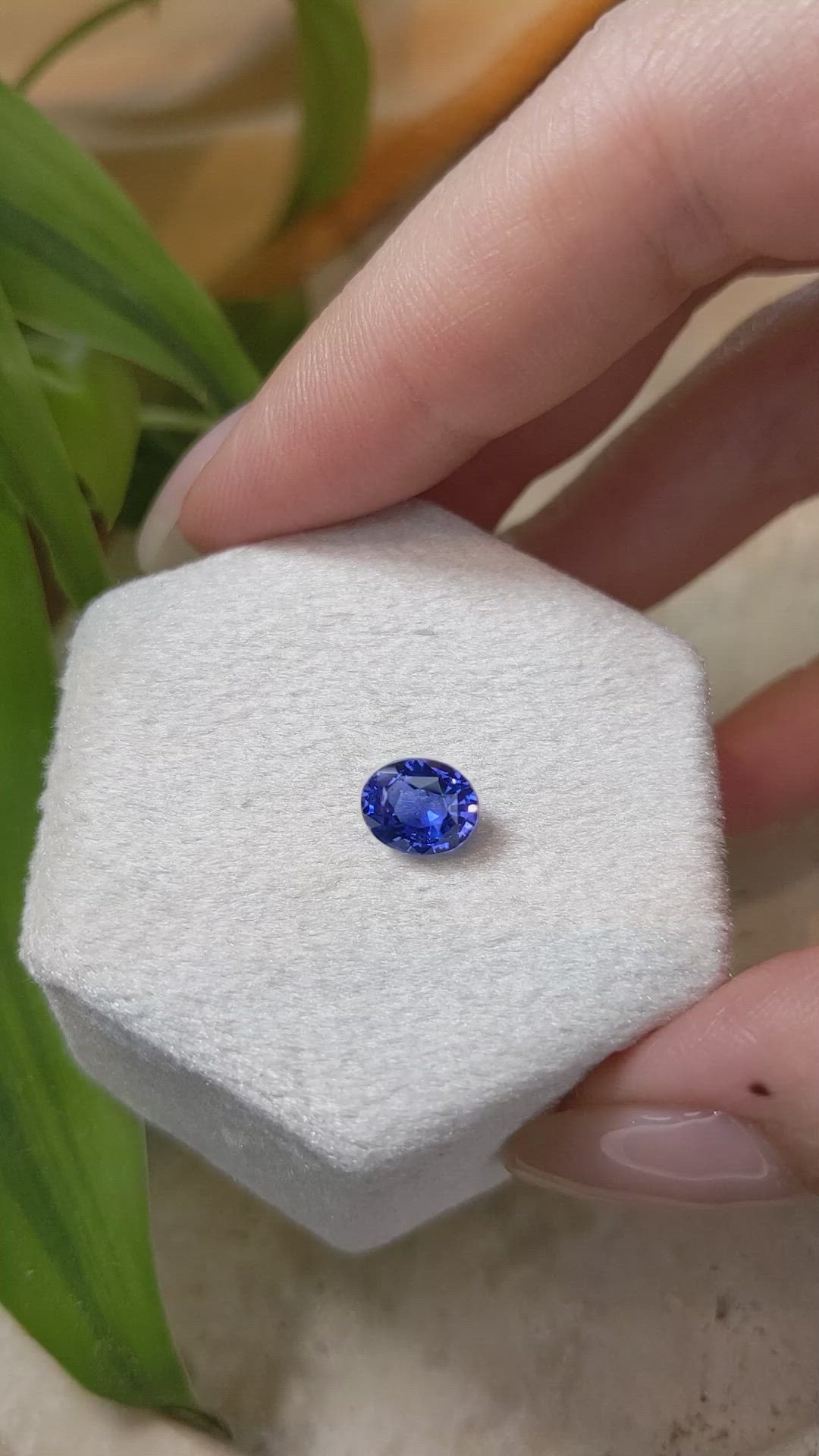 1.64 Ct. Blue Sapphire from Ceylon (Sri Lanka) Size Video