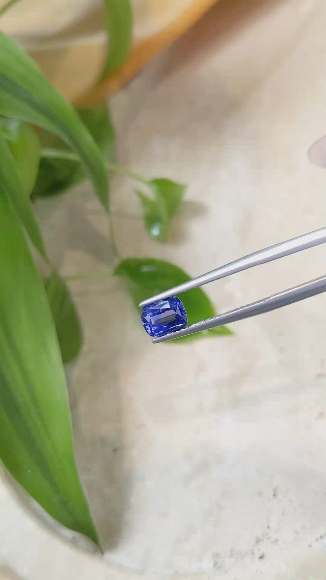 1.28 Ct. Blue Sapphire from Ceylon (Sri Lanka) Size Video