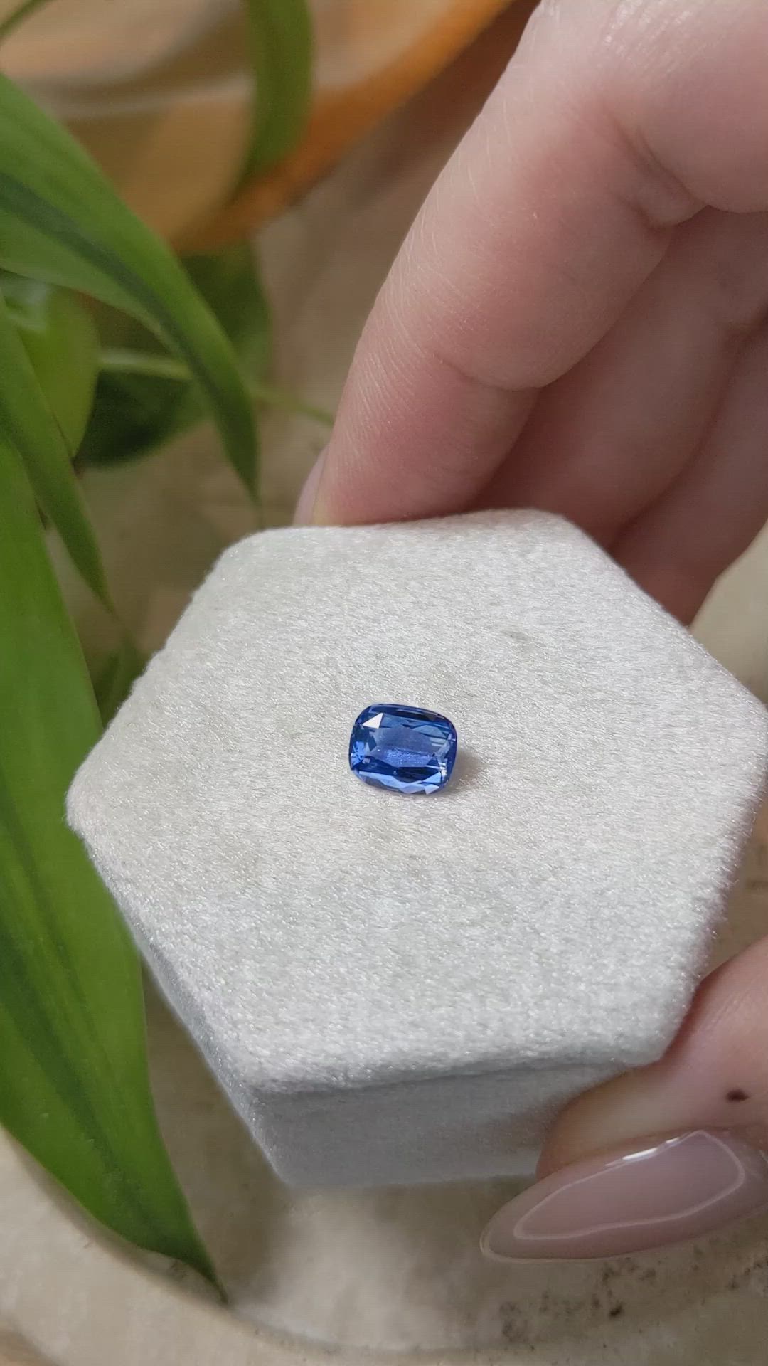 1.28 Ct. Blue Sapphire from Ceylon (Sri Lanka) Size Video
