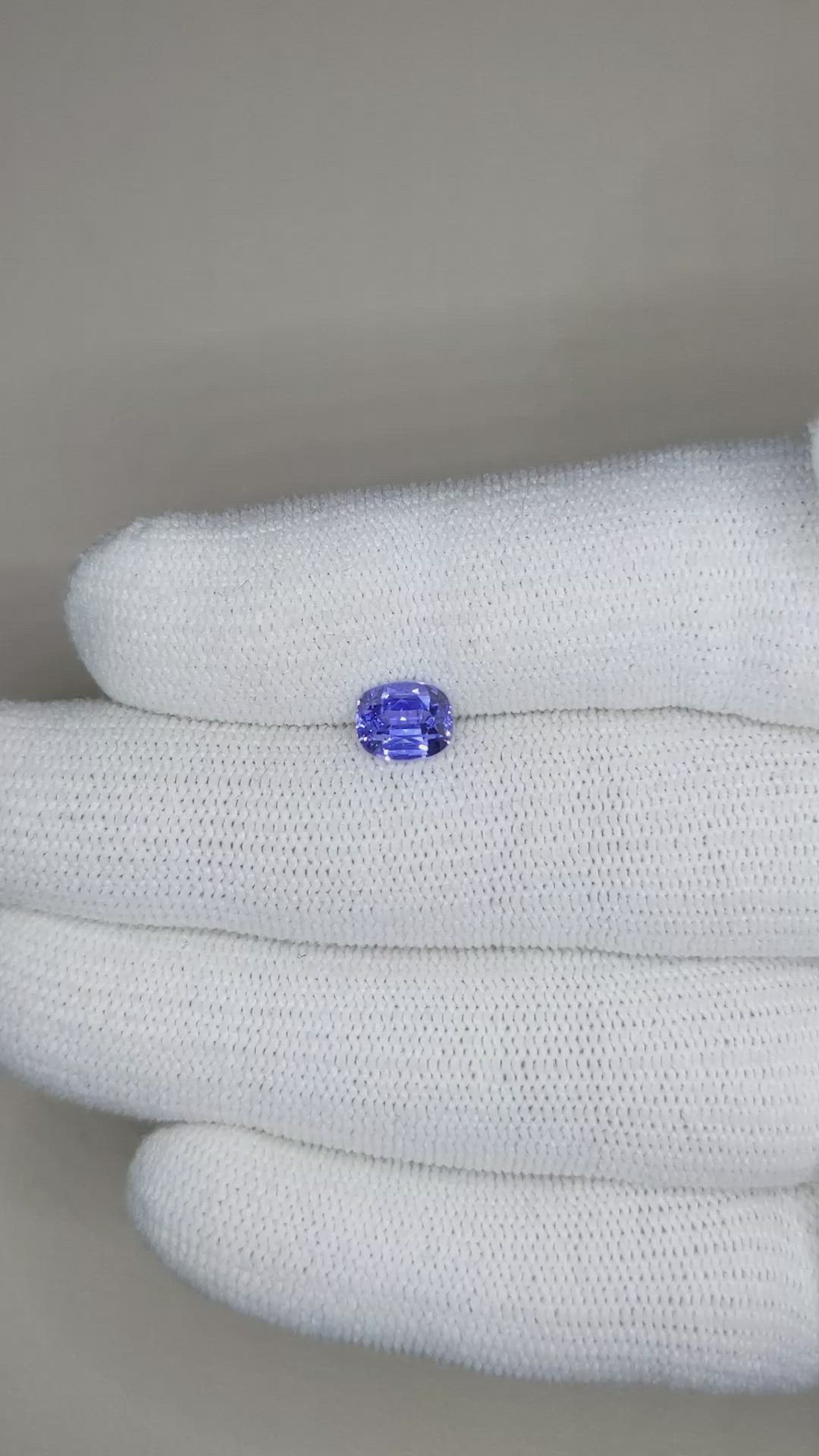 1.56 Ct. Blue Sapphire from Ceylon (Sri Lanka) Size Video