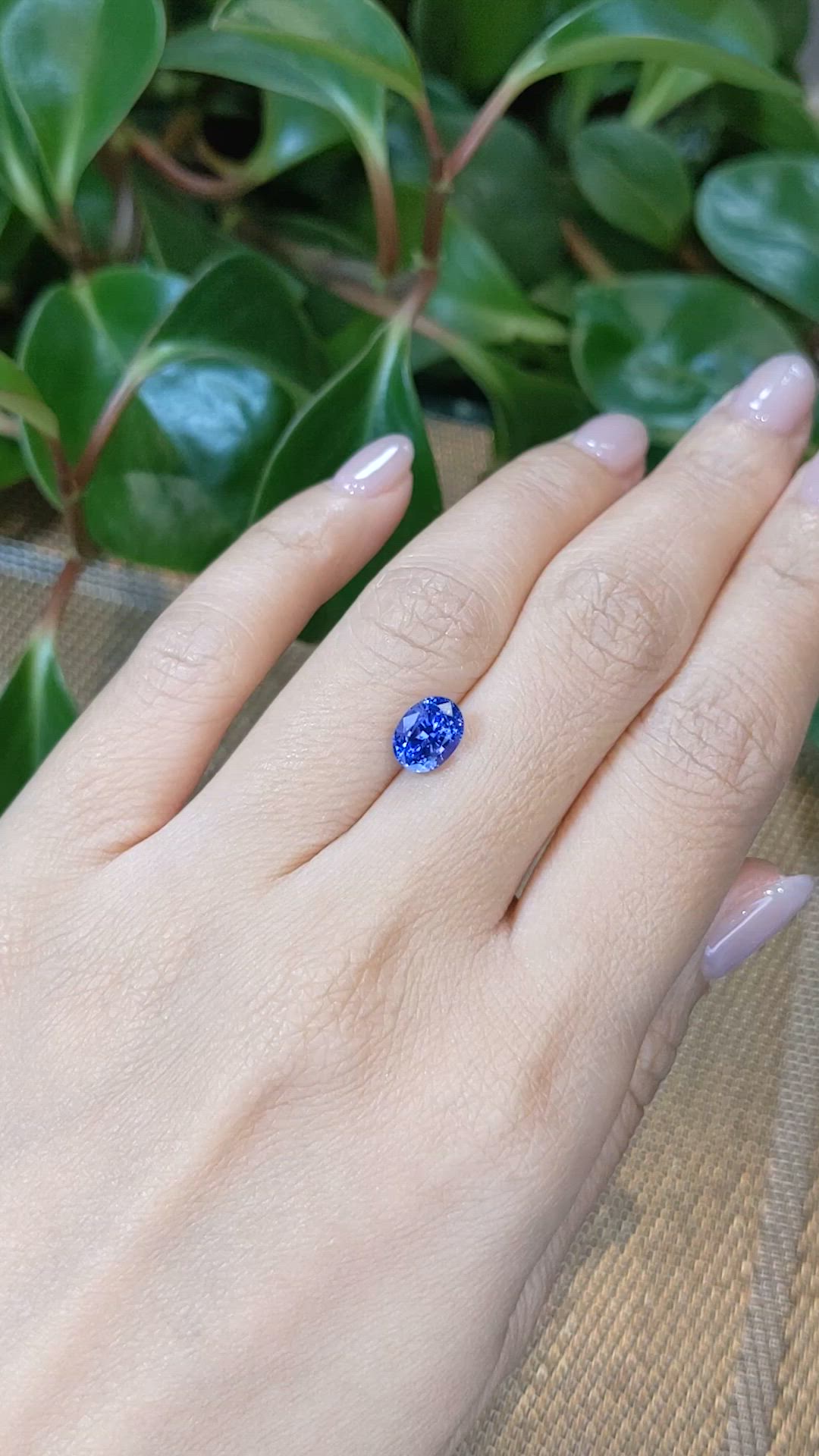 2.22 Ct. Blue Sapphire from Ceylon (Sri Lanka) Size Video