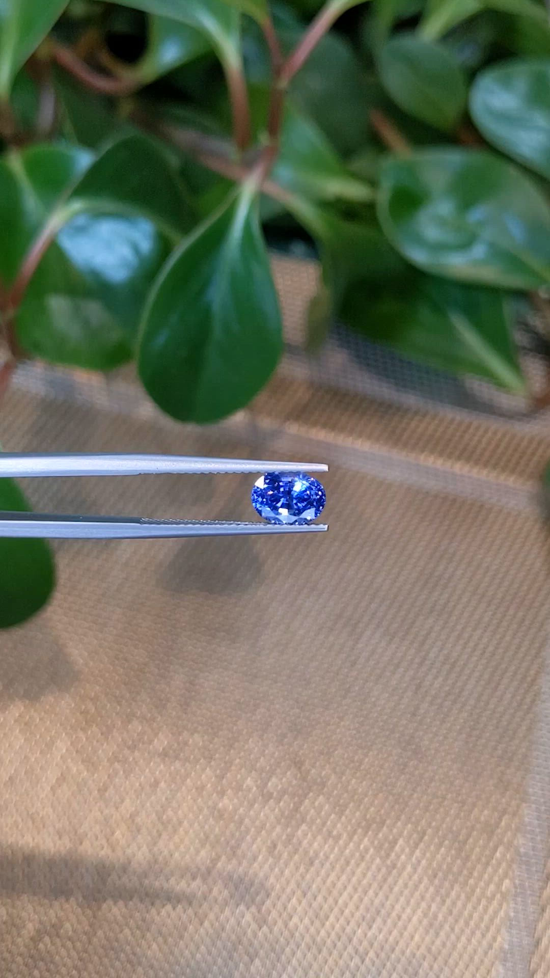 2.22 Ct. Blue Sapphire from Ceylon (Sri Lanka) Size Video