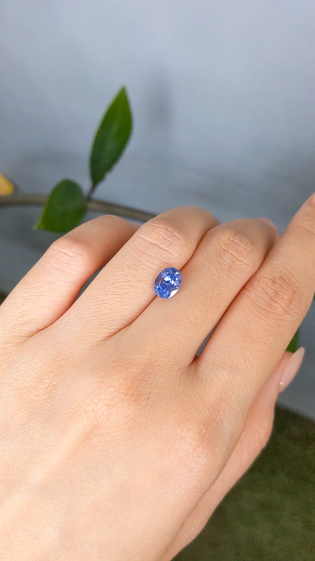 2.22 Ct. Blue Sapphire from Ceylon (Sri Lanka) Size Video