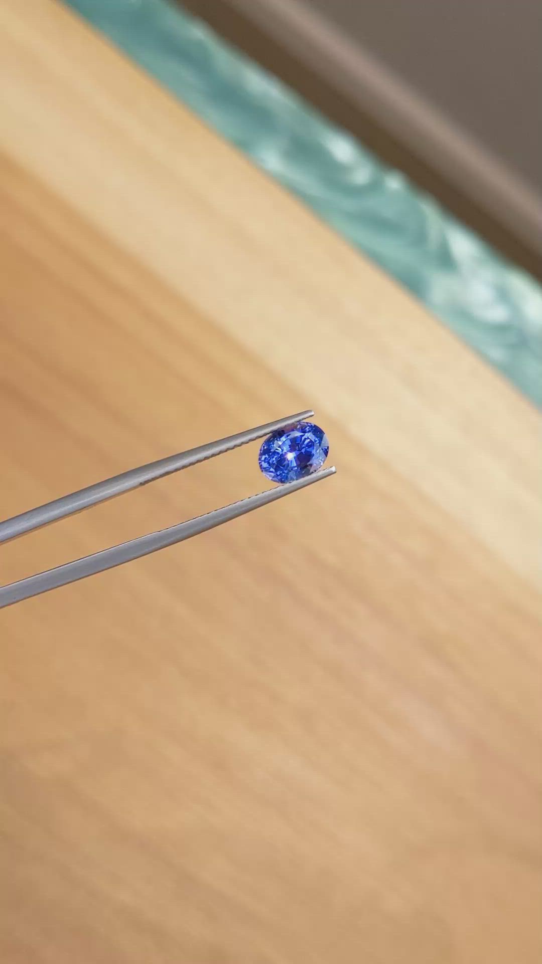 2.22 Ct. Blue Sapphire from Ceylon (Sri Lanka) Size Video