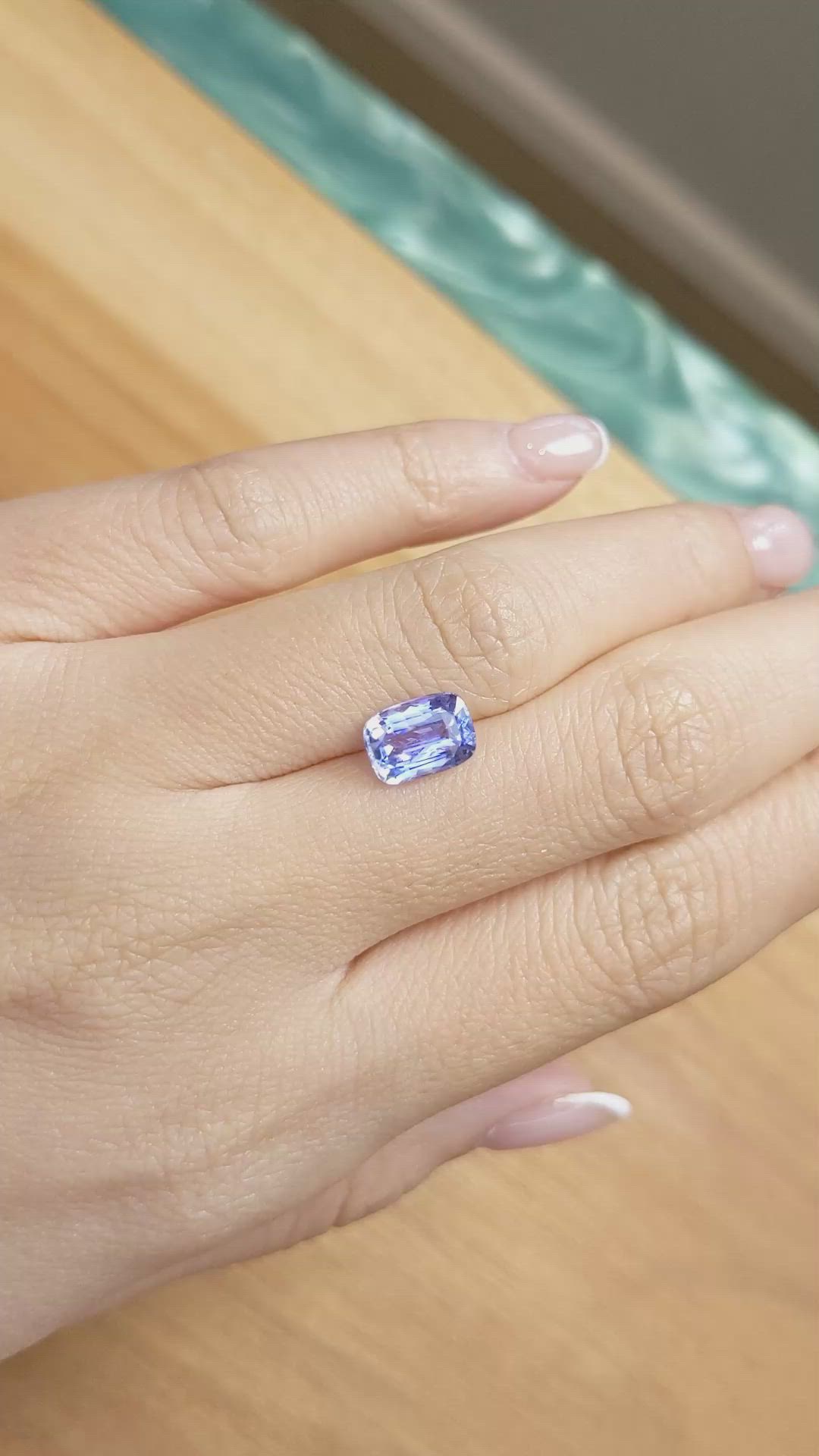 2.50 Ct. Blue Sapphire from Ceylon (Sri Lanka) Size Video