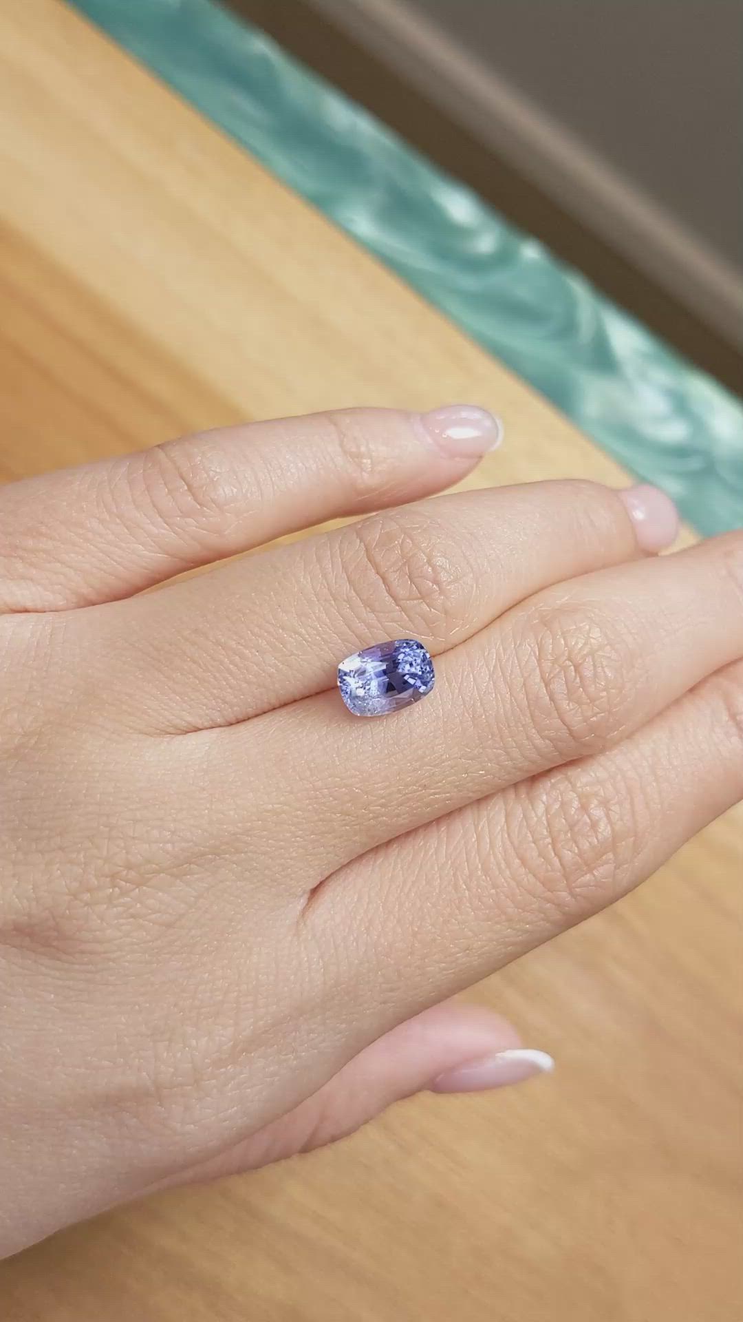 3.18 Ct. Blue Sapphire from Ceylon (Sri Lanka) Size Video