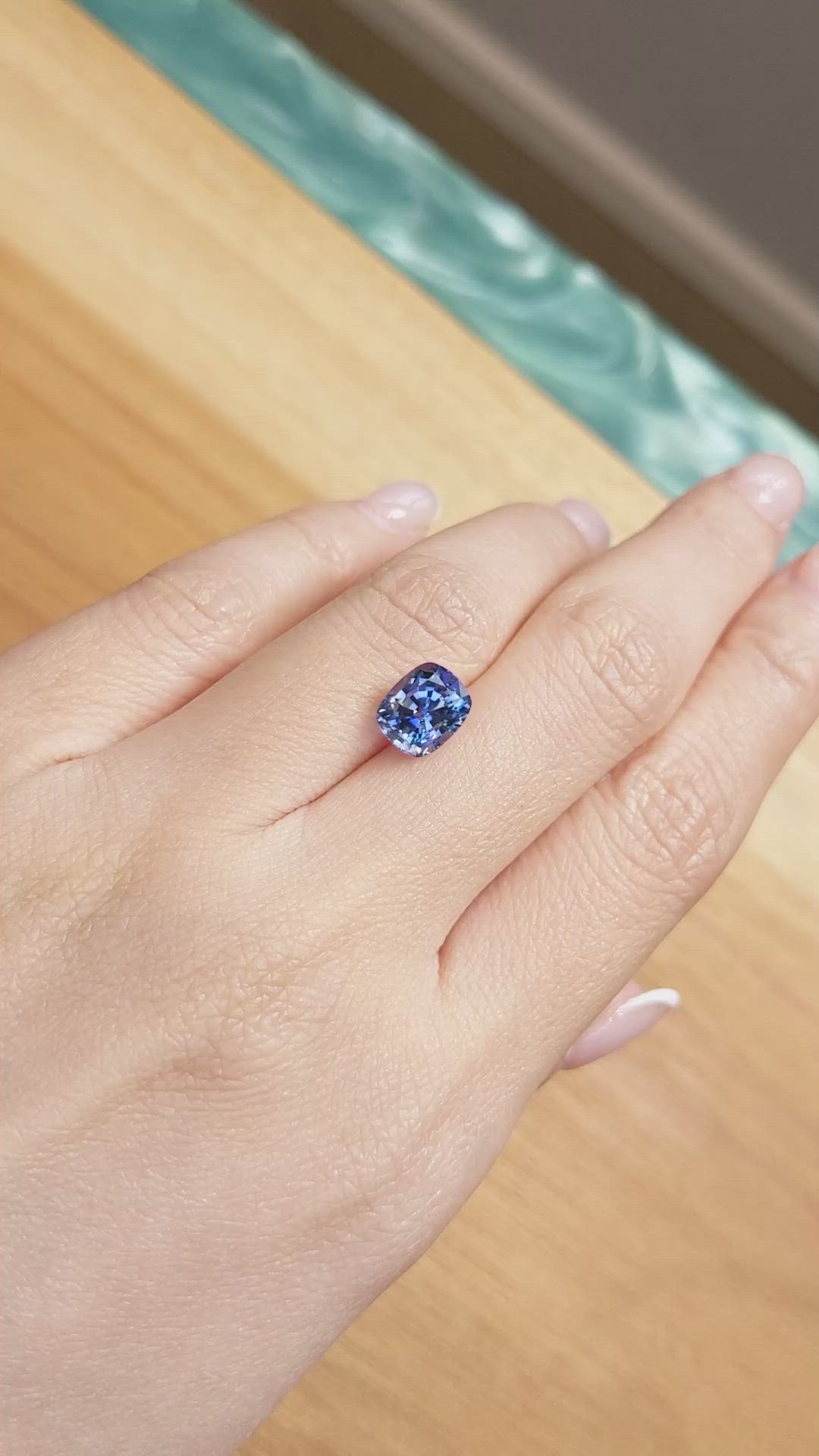 3.40 Ct. Blue Sapphire from Ceylon (Sri Lanka) Size Video