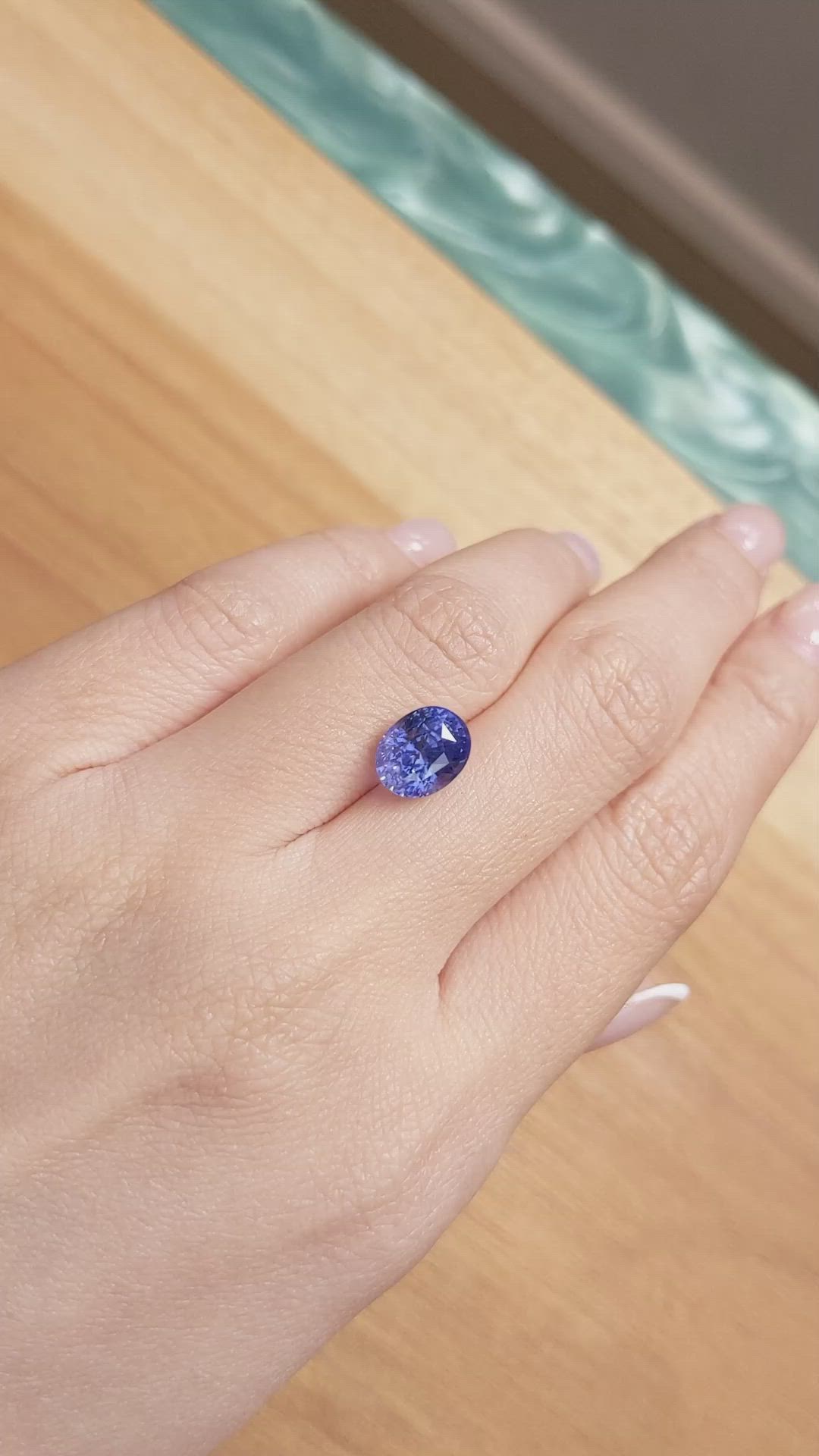 4.15 Ct. Blue Sapphire from Ceylon (Sri Lanka) Size Video