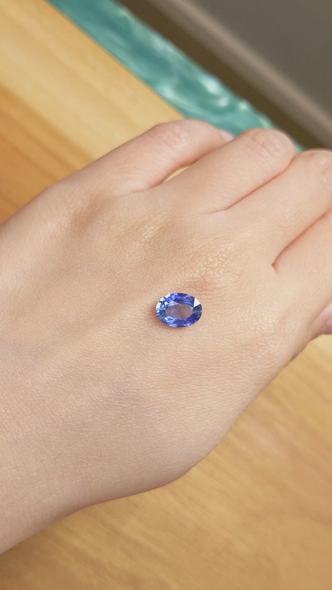 2.53 Ct. Blue Sapphire from Ceylon (Sri Lanka) Size Video