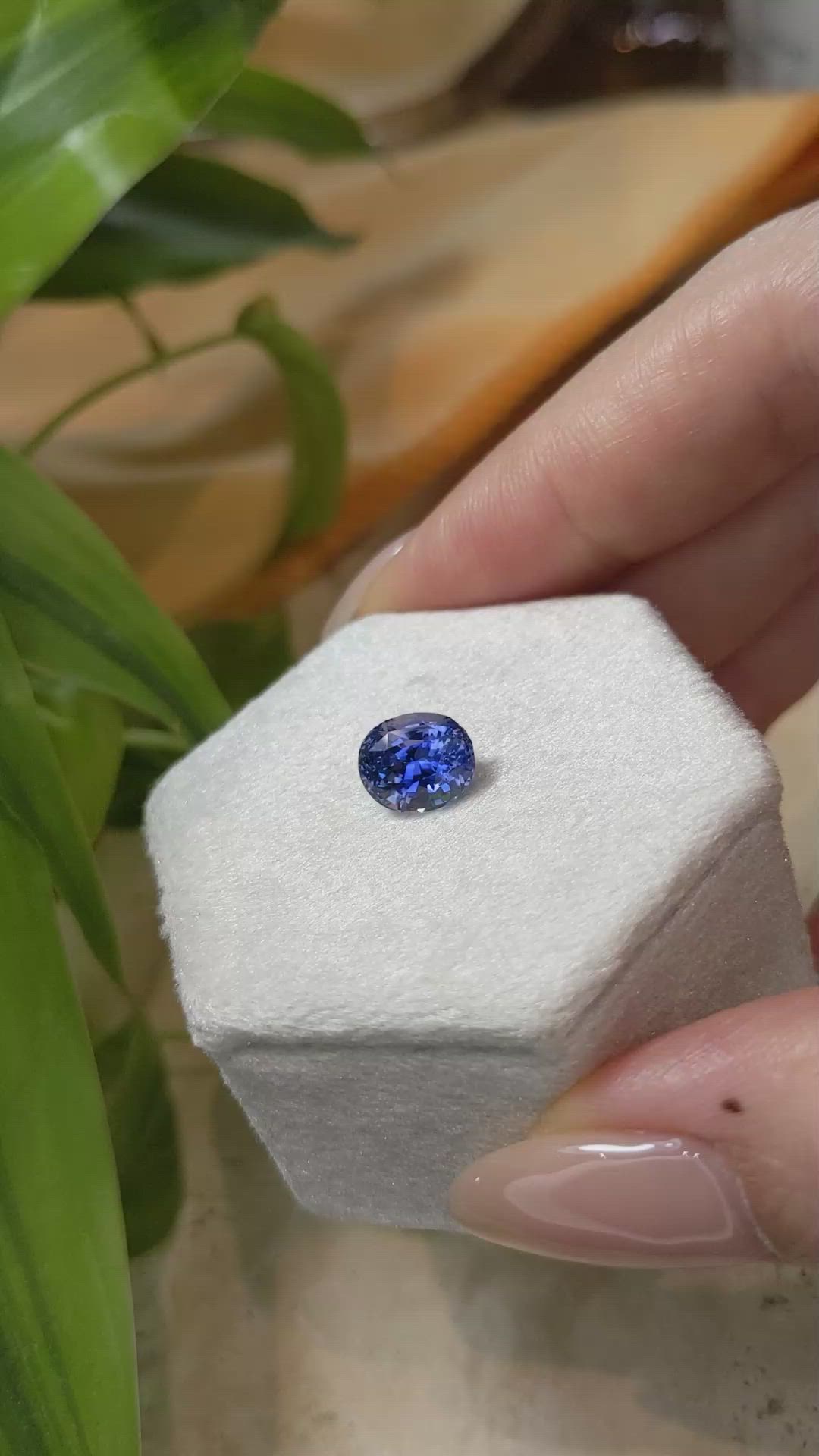 3.02 Ct. Blue Sapphire from Ceylon (Sri Lanka) Size Video