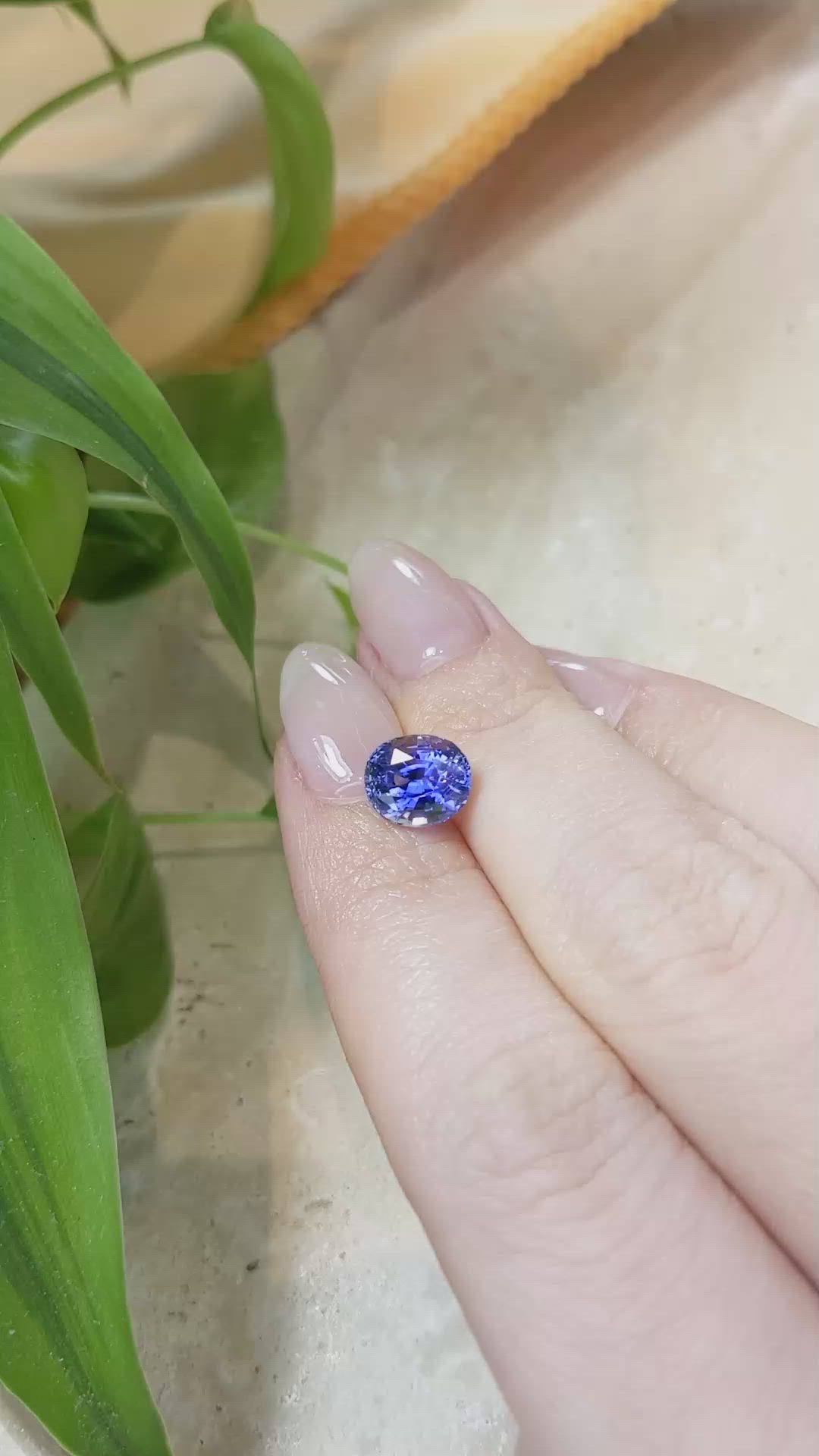 3.02 Ct. Blue Sapphire from Ceylon (Sri Lanka) Size Video