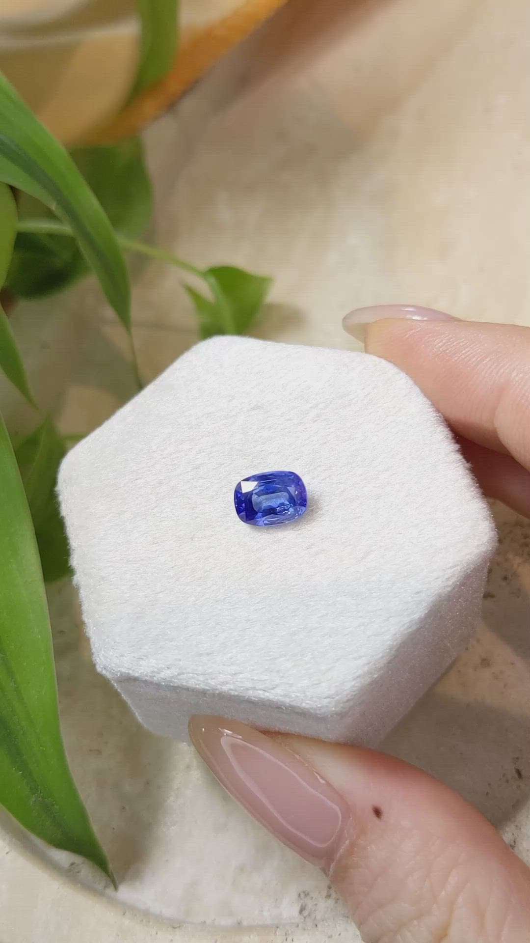 1.77 Ct. Blue Sapphire from Ceylon (Sri Lanka) Size Video