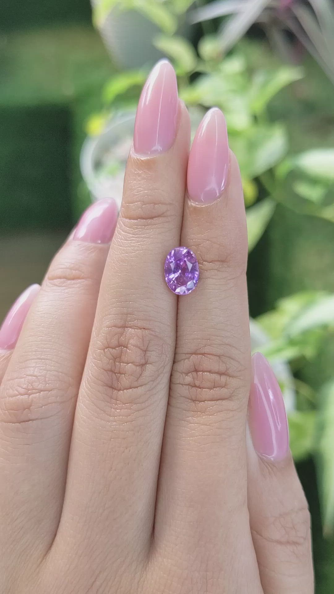 2.03 Ct. Pinkish Purple Sapphire from Ceylon (Sri Lanka) Size Video