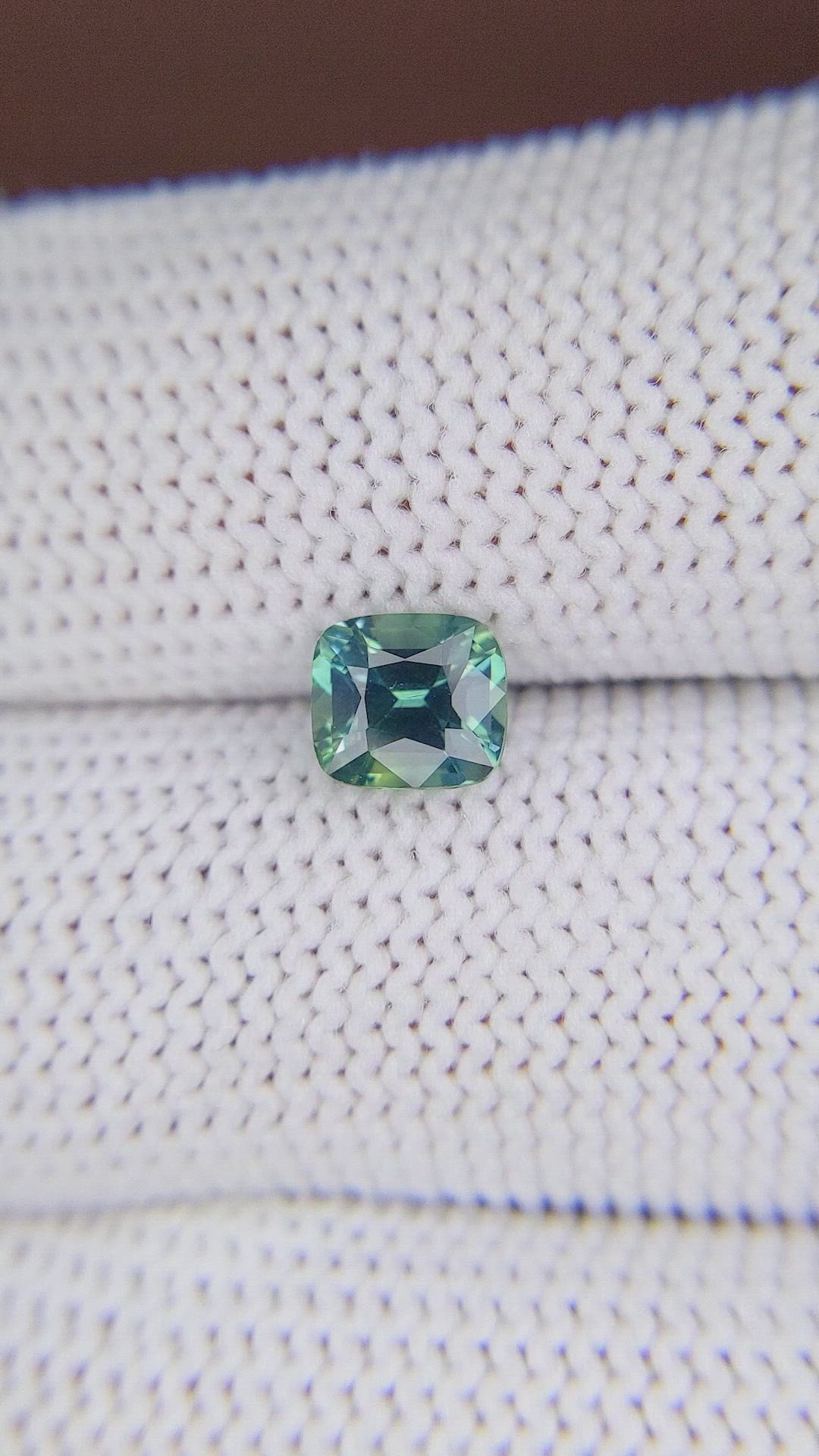 1.27 Ct. Bluish Green Sapphire from Madagascar Size Video