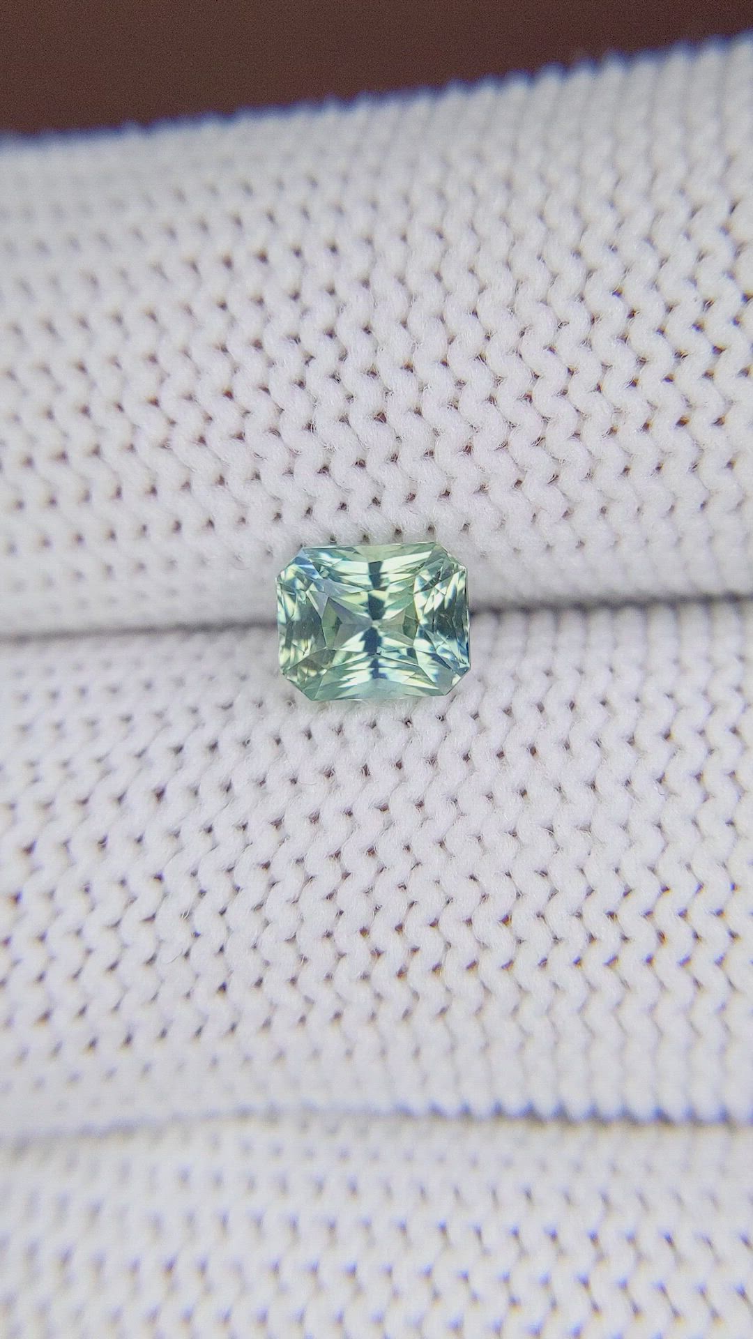 1.18 Ct. Bluish Green Sapphire from Madagascar Size Video