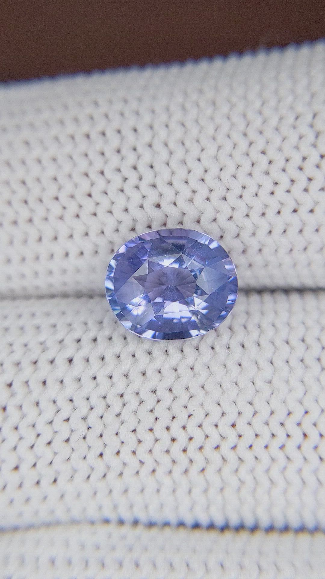 2.18 Ct. Violet Sapphire from Tanzania Size Video