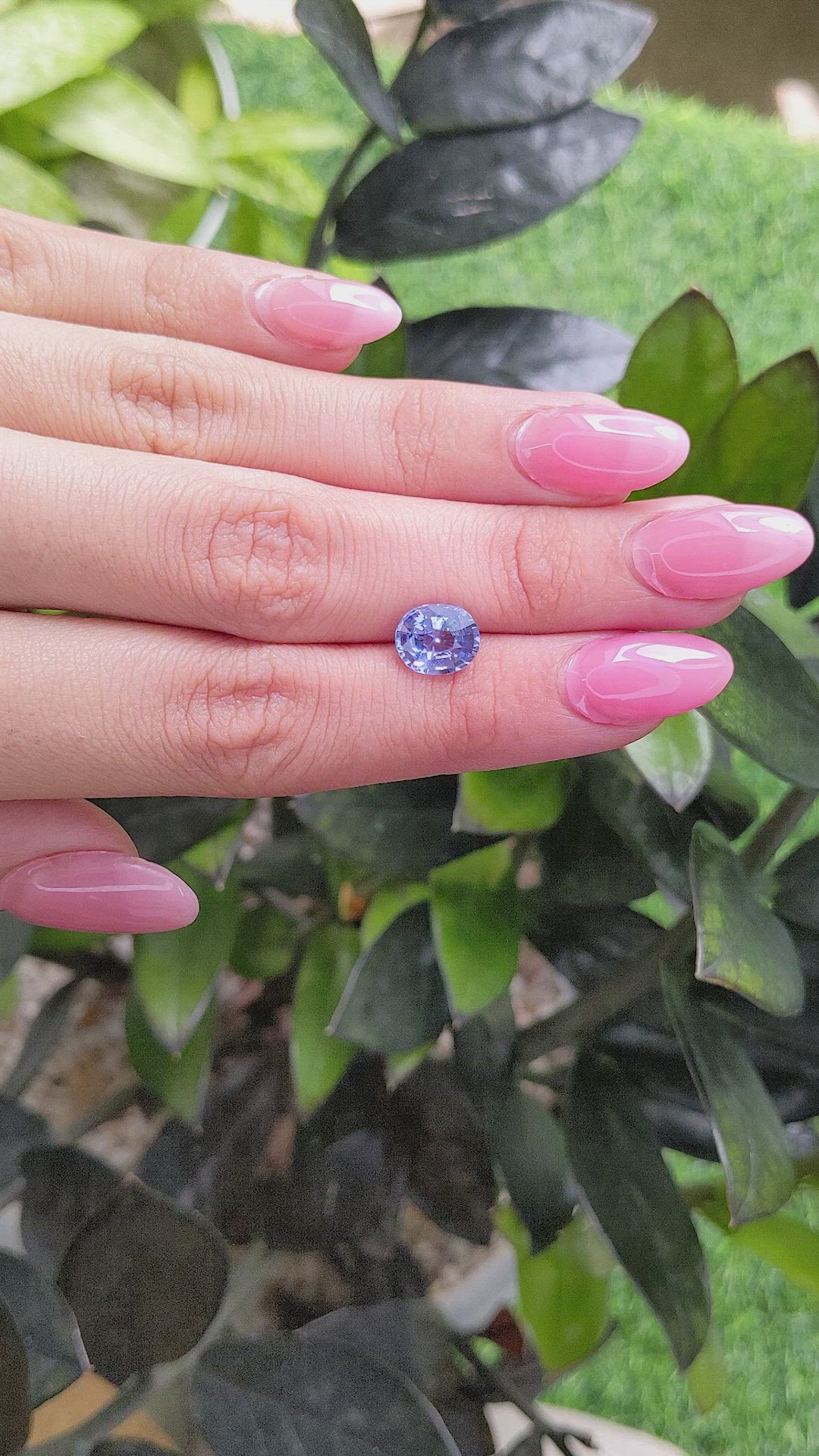 2.18 Ct. Violet Sapphire from Tanzania Size Video