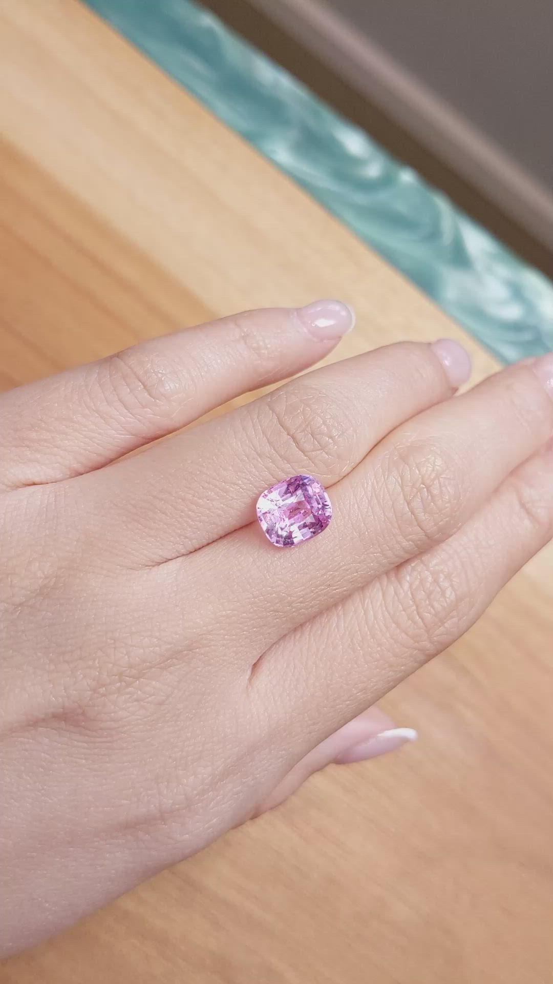 4.04 Ct. Pink Sapphire from Madagascar Size Video