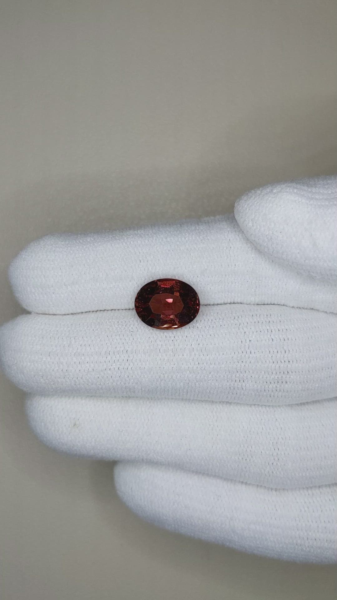 4.08 Ct. Reddish Orange Sapphire from Madagascar Size Video