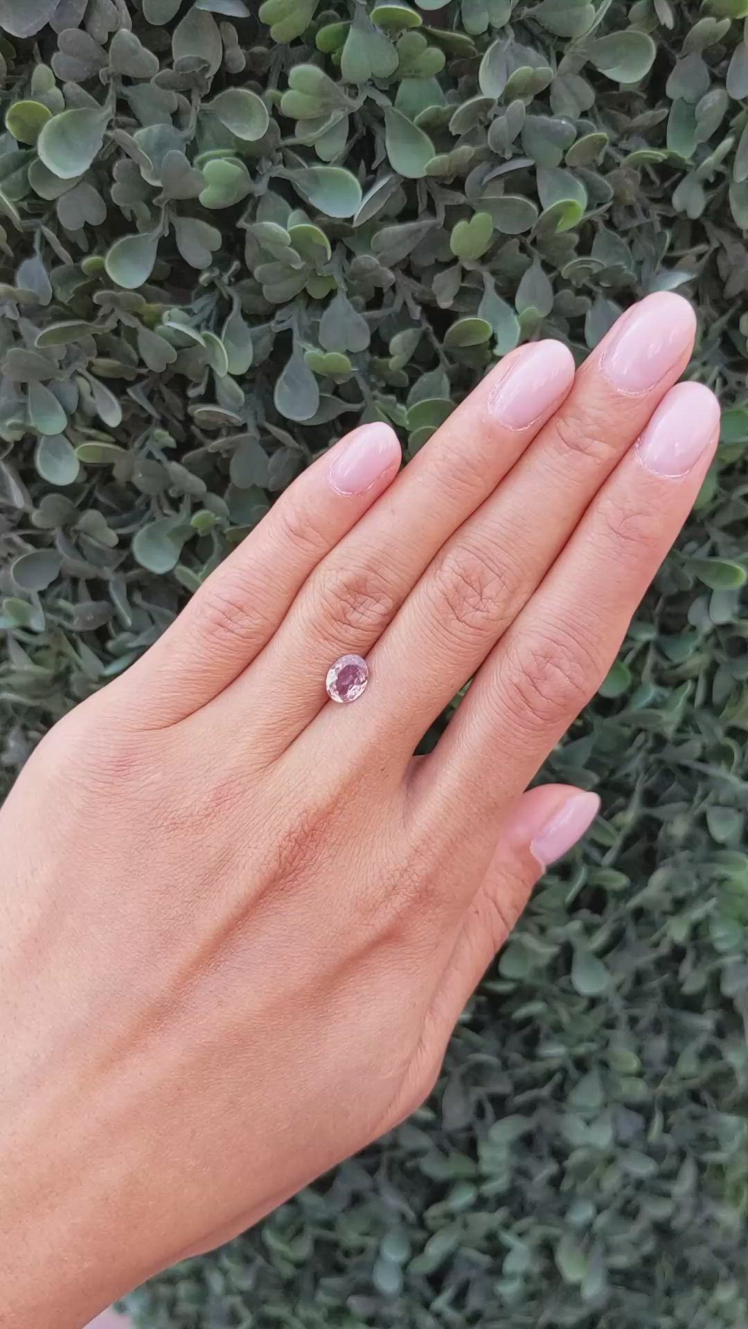 1.44 Ct. Pinkish Brown Sapphire from Ceylon (Sri Lanka) Size Video