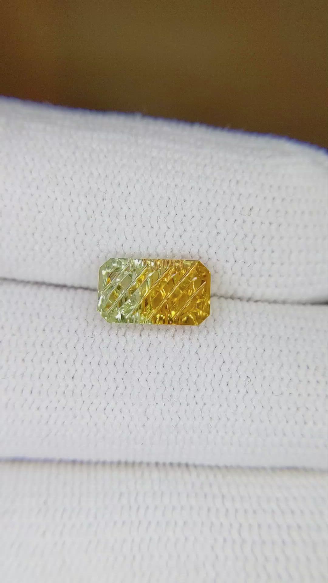2.63 Ct. Bi Color Sapphire from Montana Size Video