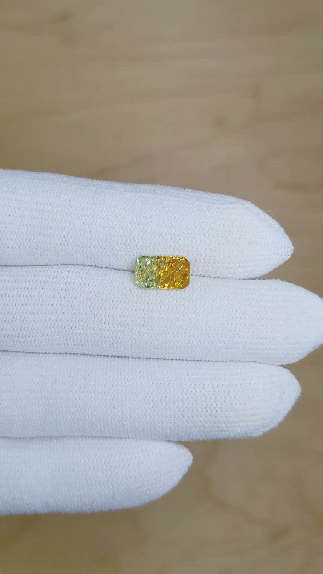 2.63 Ct. Bi Color Sapphire from Montana Size Video