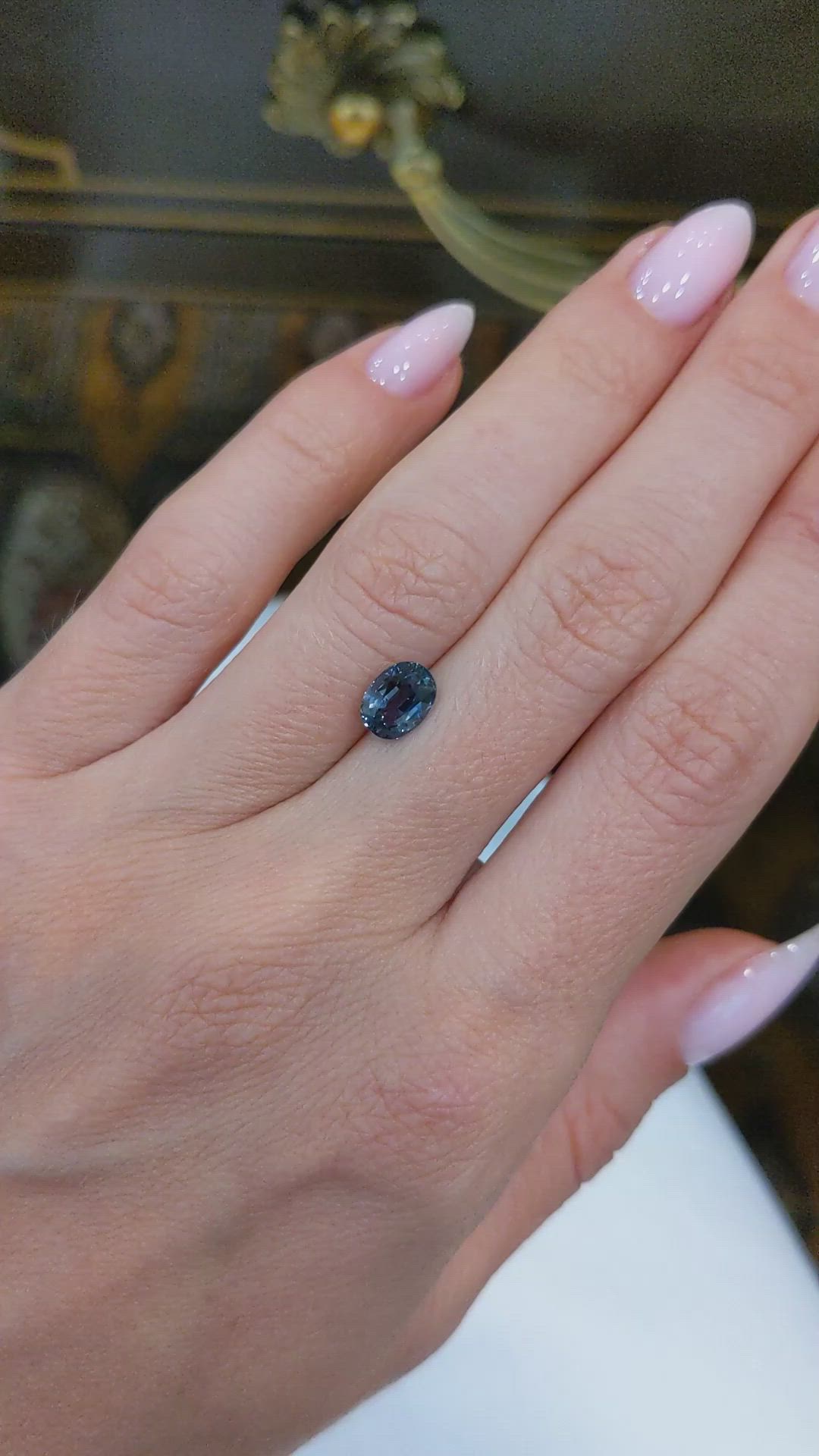 1.42 Ct. Purplish Blue Sapphire from Australia Size Video