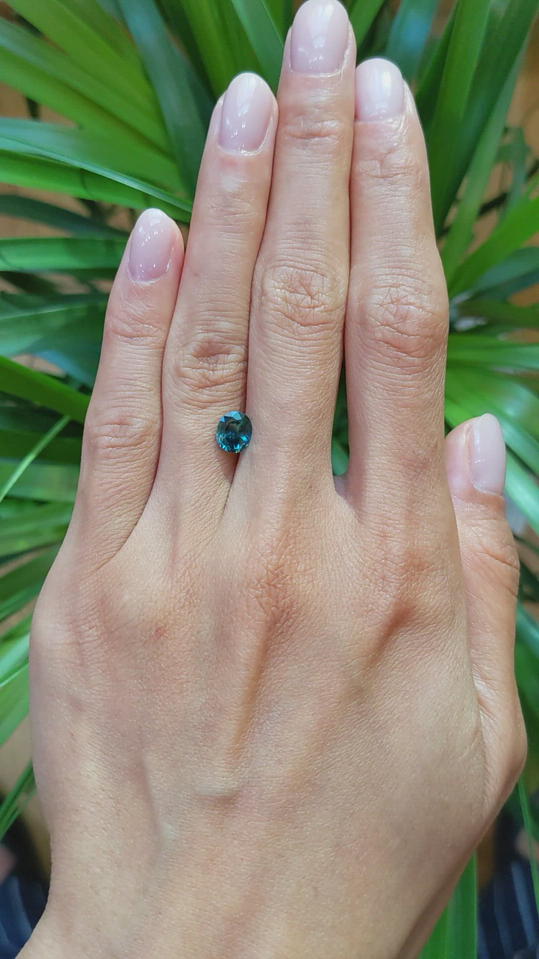 1.40 Ct. Bluish Green Sapphire from Australia Size Video