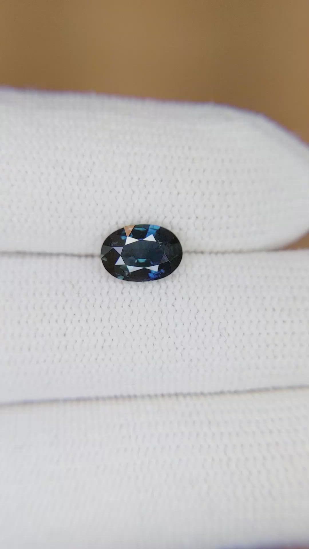 1.36 Ct. Greenish Blue Sapphire from Madagascar Size Video