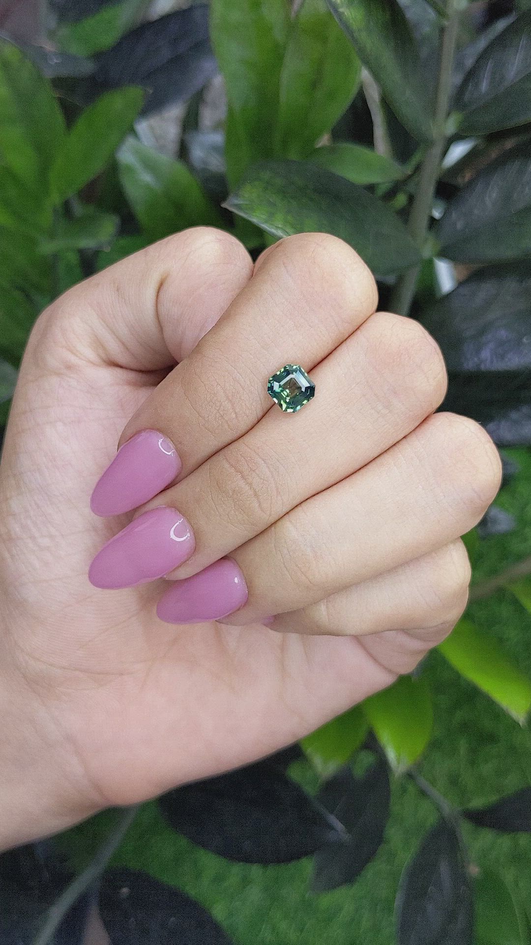 1.61 Ct. Bluish Green Sapphire from Africa Size Video