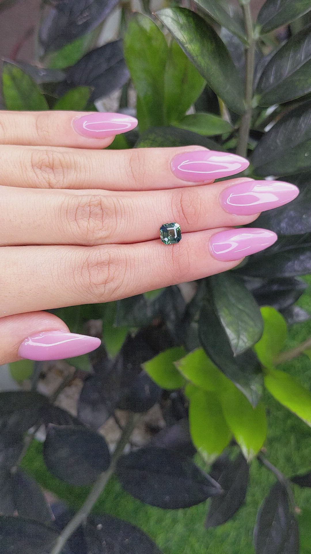 1.61 Ct. Bluish Green Sapphire from Africa Size Video
