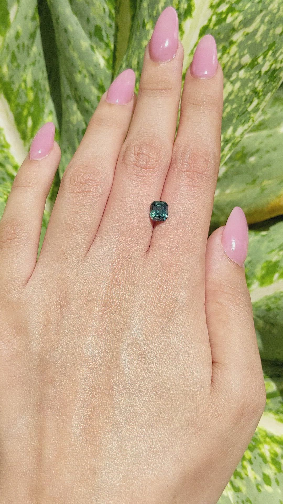 1.75 Ct. Bluish Green Sapphire from Africa Size Video