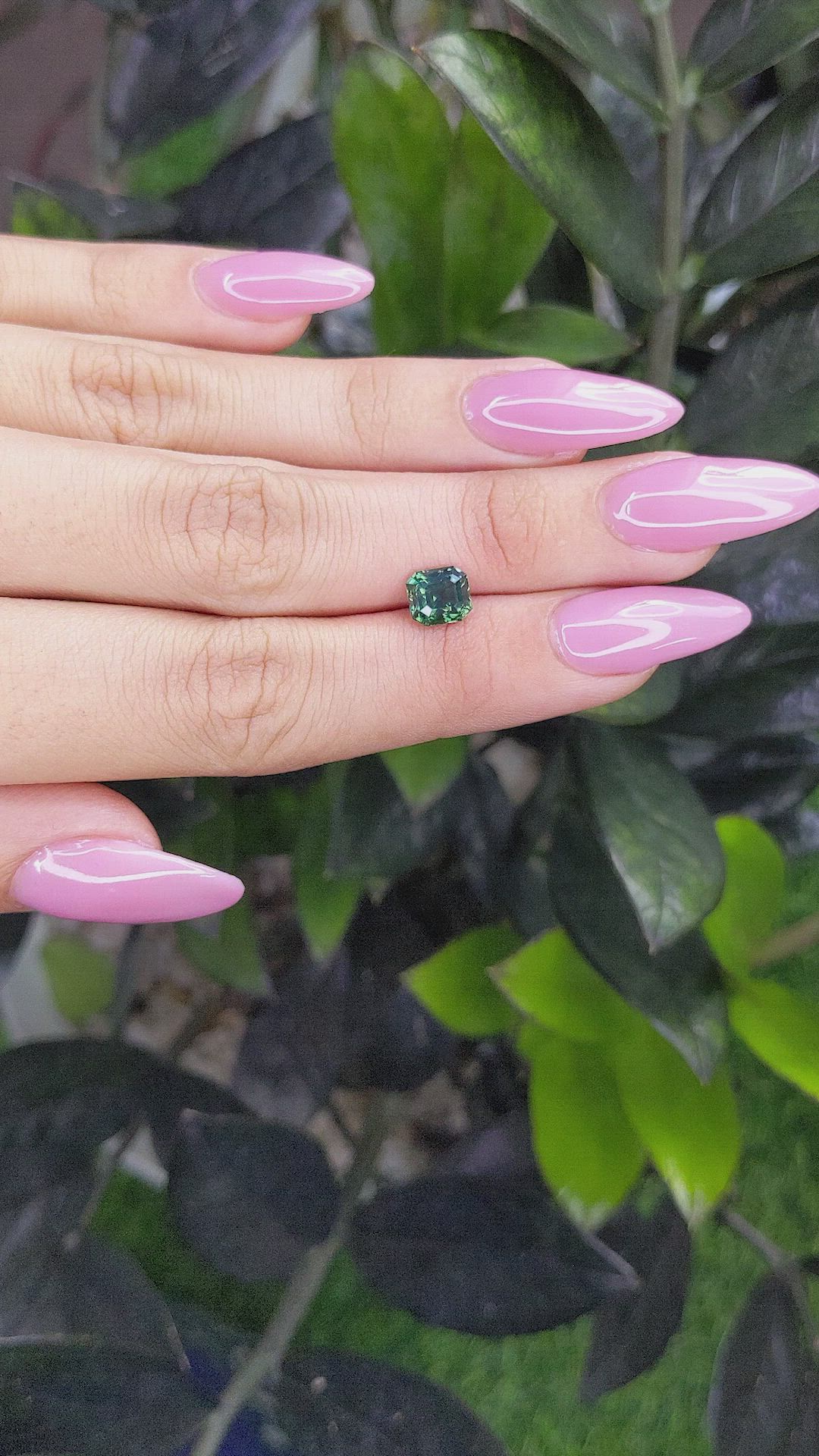 1.75 Ct. Bluish Green Sapphire from Africa Size Video