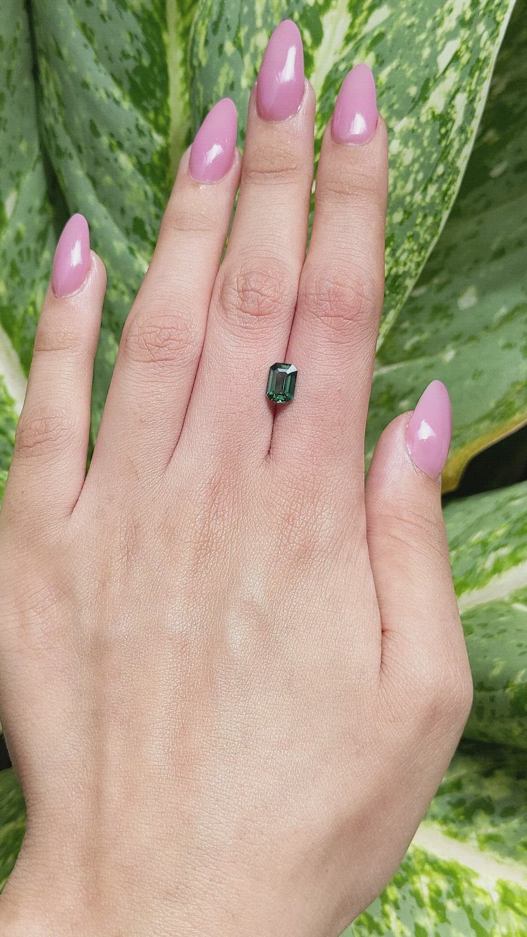 1.74 Ct. Green Sapphire from Africa Size Video