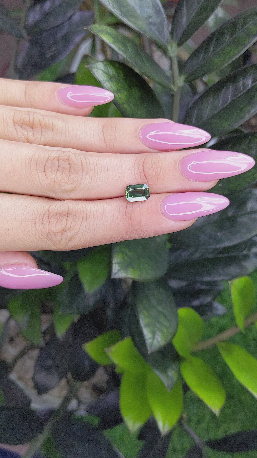 1.74 Ct. Green Sapphire from Africa Size Video