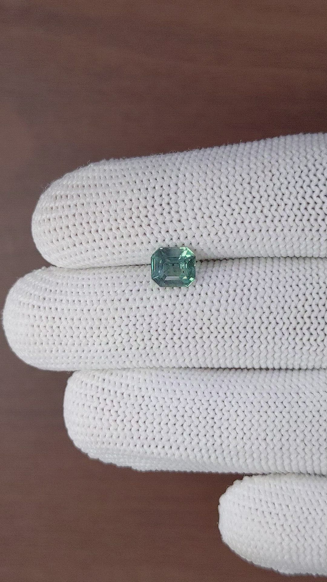 1.64 Ct. Bluish Green Sapphire from Africa Size Video
