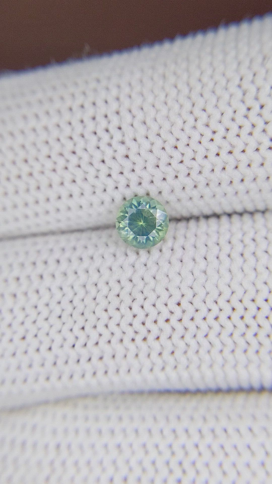 0.59 Ct. Bluish Green Sapphire from Madagascar Size Video
