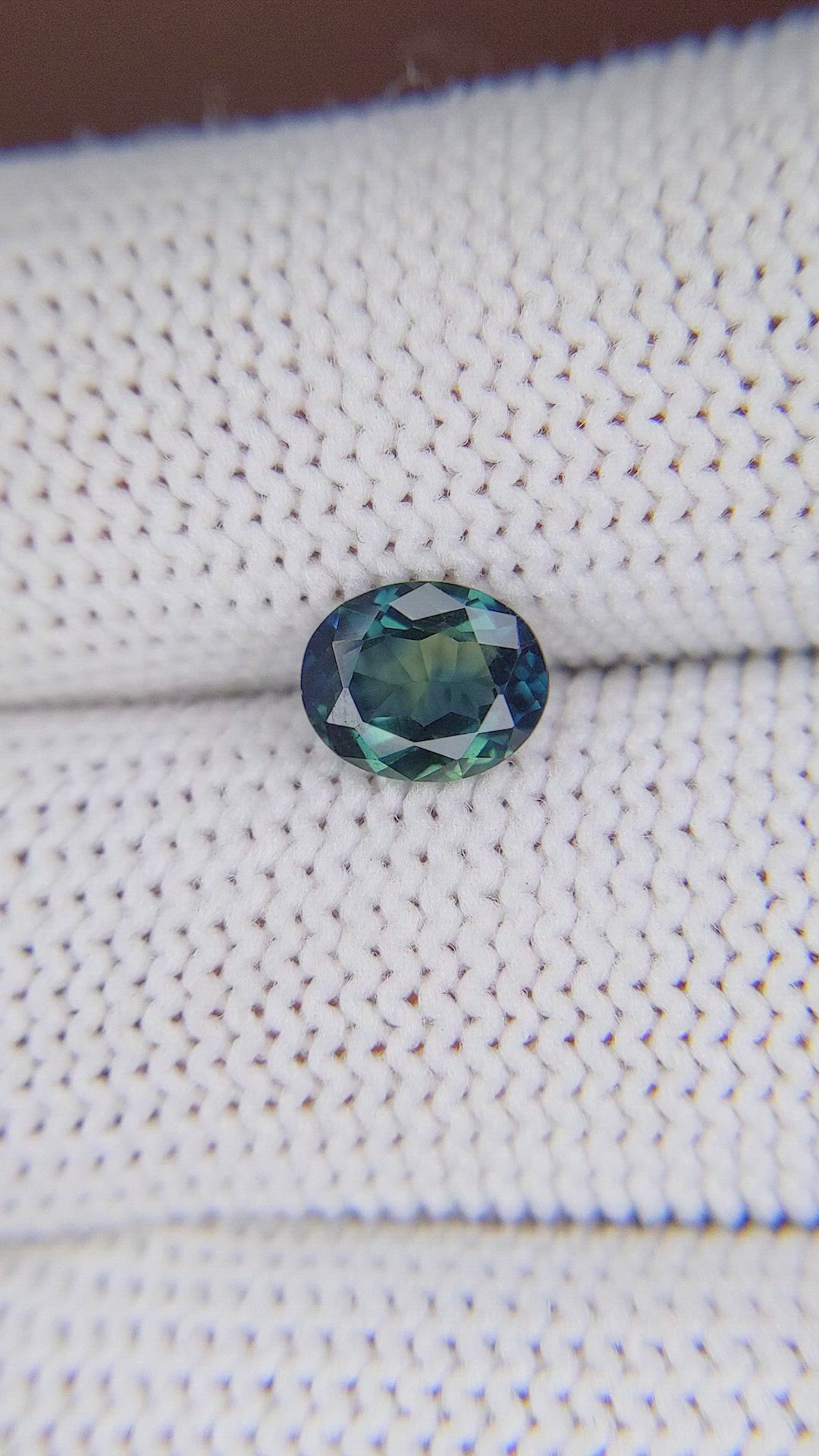 1.14 Ct. Bluish Green Sapphire from Madagascar Size Video