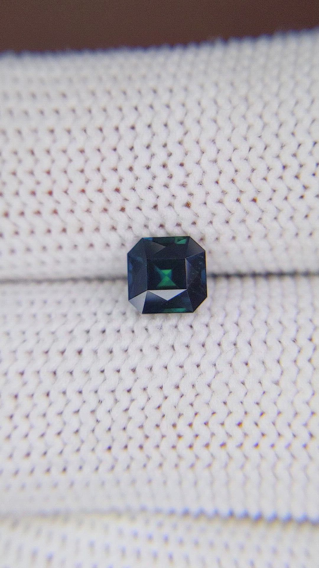 1.00 Ct. Bluish Green Sapphire from Madagascar Size Video