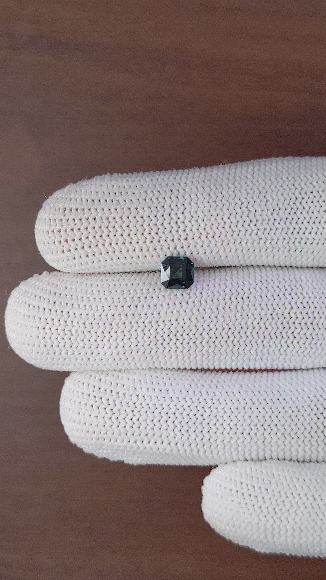 1.00 Ct. Bluish Green Sapphire from Madagascar Size Video