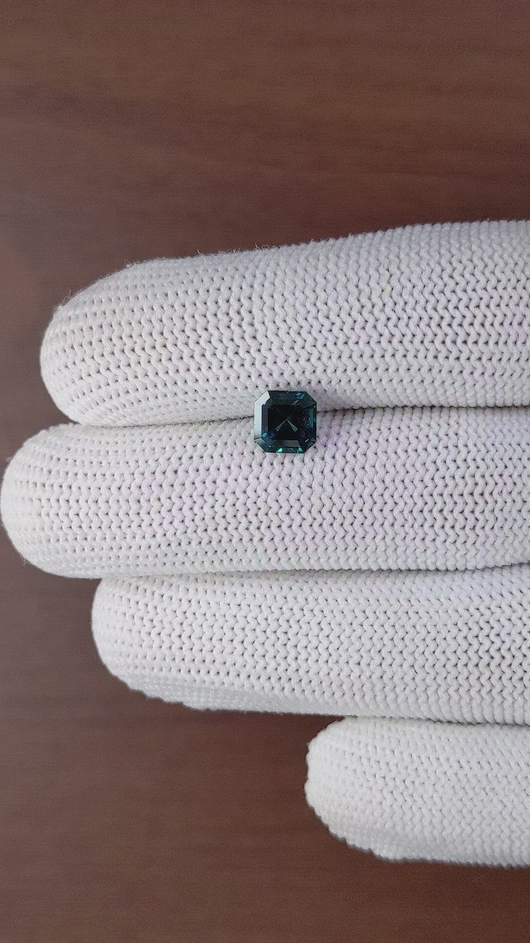 1.76 Ct. Greenish Blue Sapphire from Madagascar Size Video