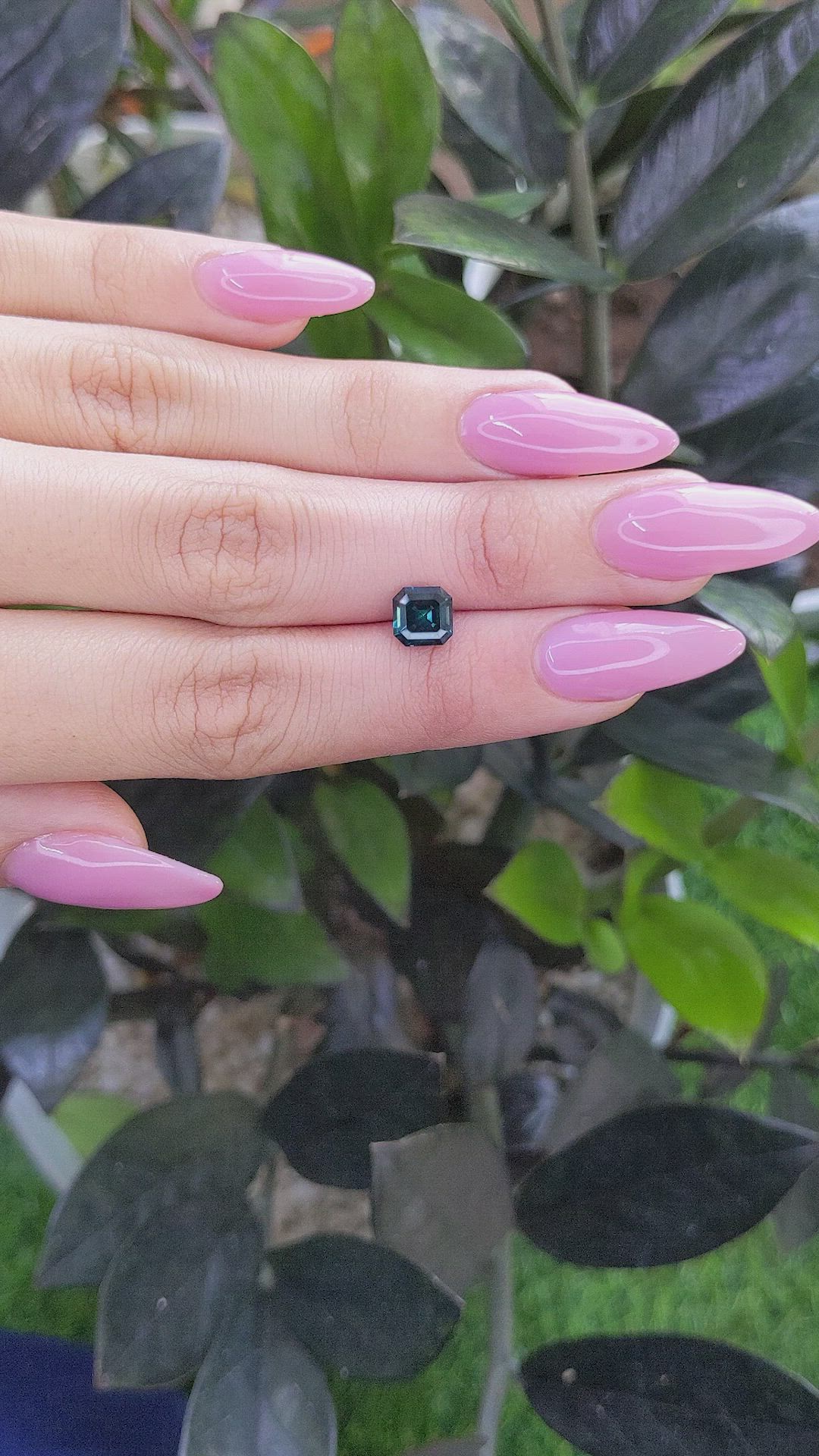 1.76 Ct. Greenish Blue Sapphire from Madagascar Size Video