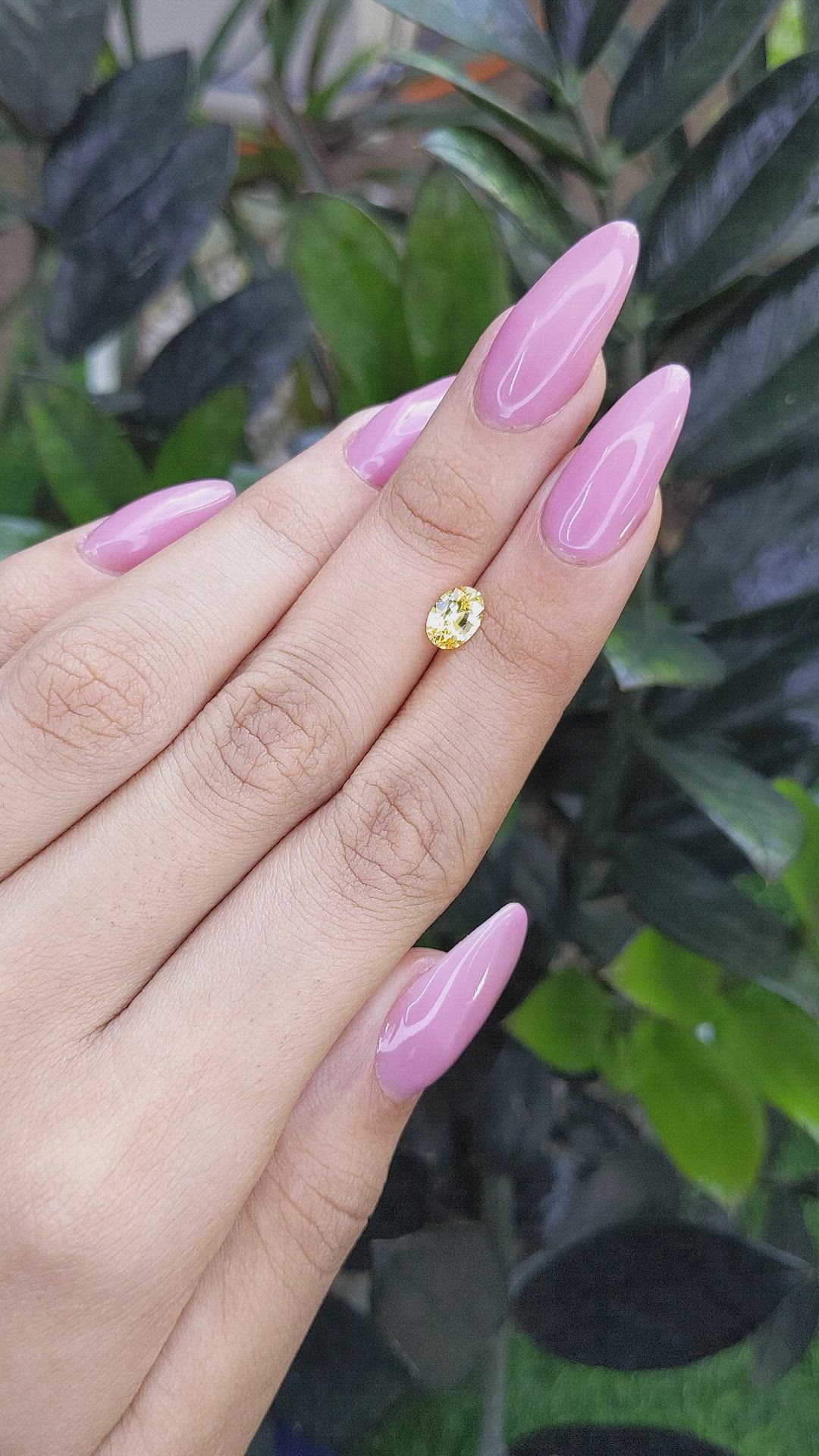 0.89 Ct. Yellow Sapphire from Ceylon (Sri Lanka) Size Video